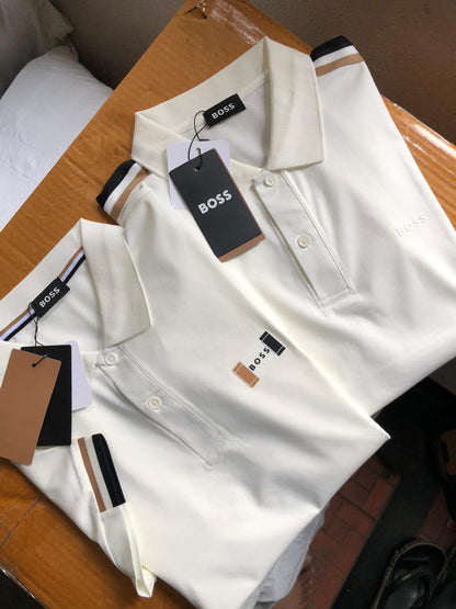 Men’s collar Tshirt white